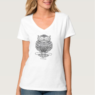 Chouette (blanc) - T-Shirt V Femme