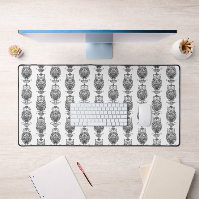 Chouette (blanche) - Mat de bureau (Bureau 1)