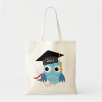 Chouette bleue avec diplôme Classe de Sac fourre-t