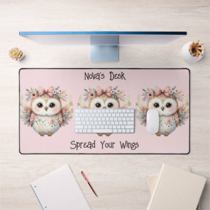 Chouette Boho Kawaii Illustration rose