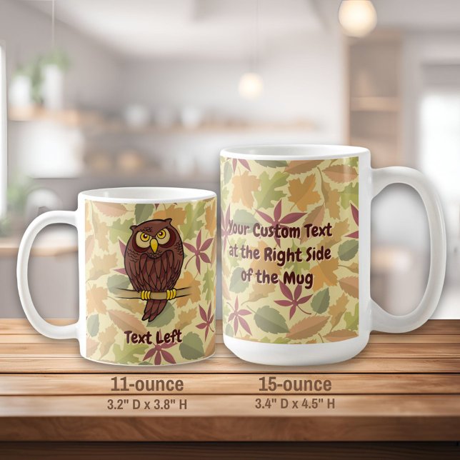 Chouette Cartoon Café Mug (Créateur téléchargé)