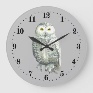 Chouette cool amoureux oiseau Grande Horloge