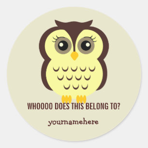 Chouette Cutesy CELA APPARTIENT AUX Stickers