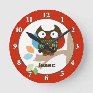 Chouette dans l'arbre Tops Horloge murale personna