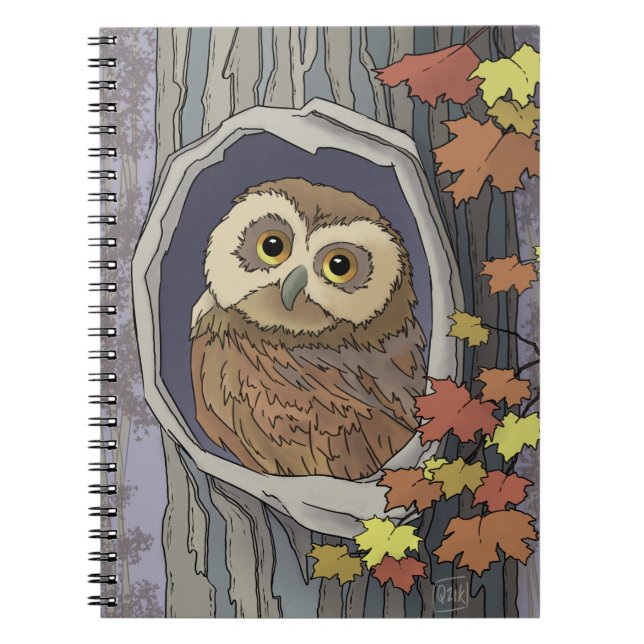 Chouette d'automne et Carnet des couleurs d'automn (Devant)