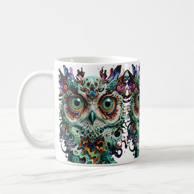 Chouette de la Sagesse Tasses à café Inspirationne (Gauche)