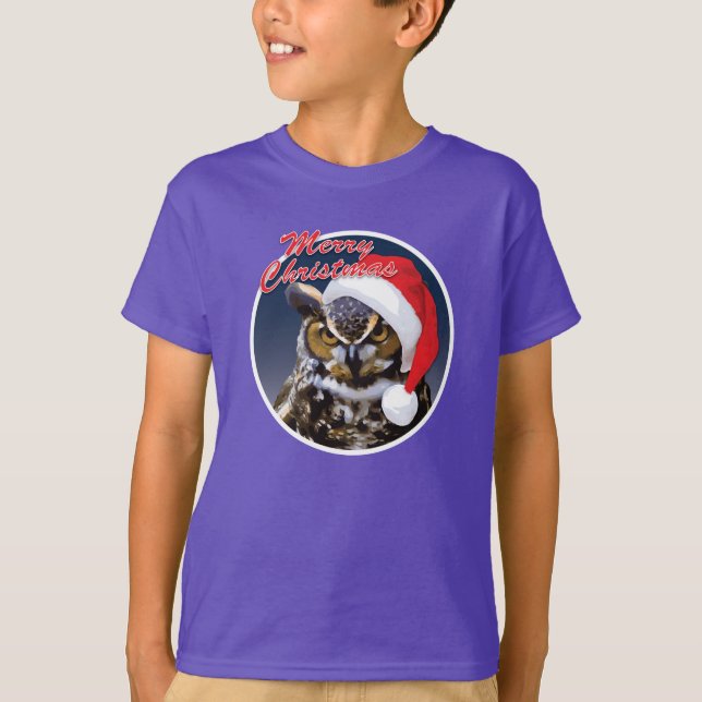 Chouette de Noël - T-Shirt de la hane de base pour (Devant)