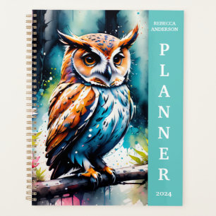 Chouette de style aquarelle éclaboussée élégante