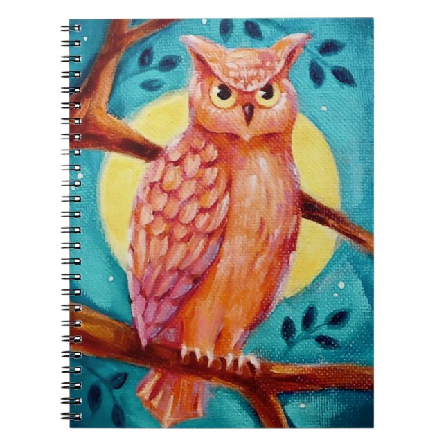 Chouette et Carnet spiral de la lune (Devant)