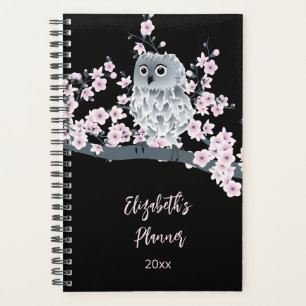 Chouette Fleur de cerisier rose Noir   Ajouter le 