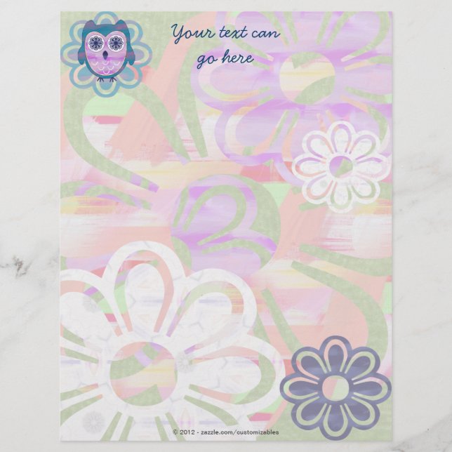 chouette florale mignonne (Devant)