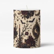 Chouette gothique et bougie lanterne vintage