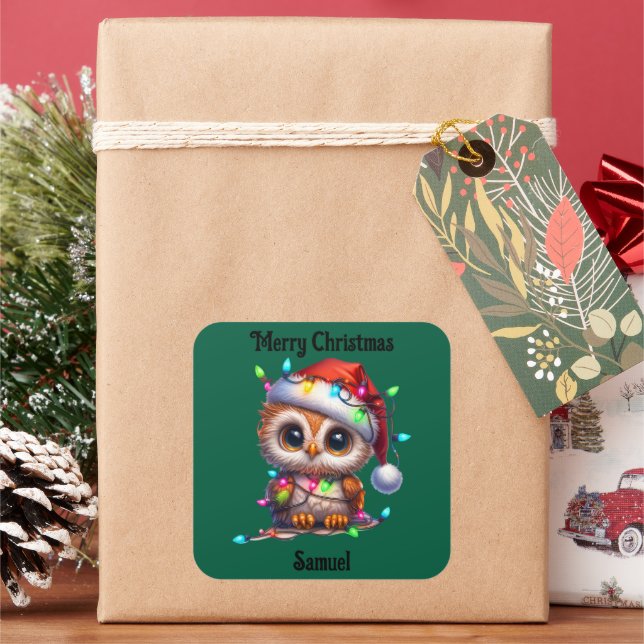 Chouette mignonne autocollant de Noël pour les fêt (vacances)