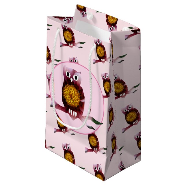 Chouette mignonne, Sac Cadeau personnalisé (Devant Angle)