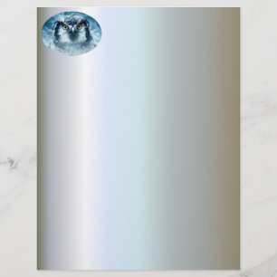 Chouette neigeuse grands yeux