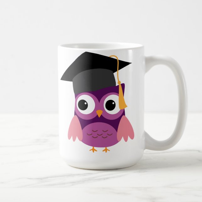 Chouette pourpre avec Mug Casquette (Droite)