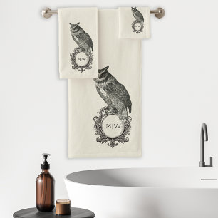 Chouette vintage Monogramme noir ivoire