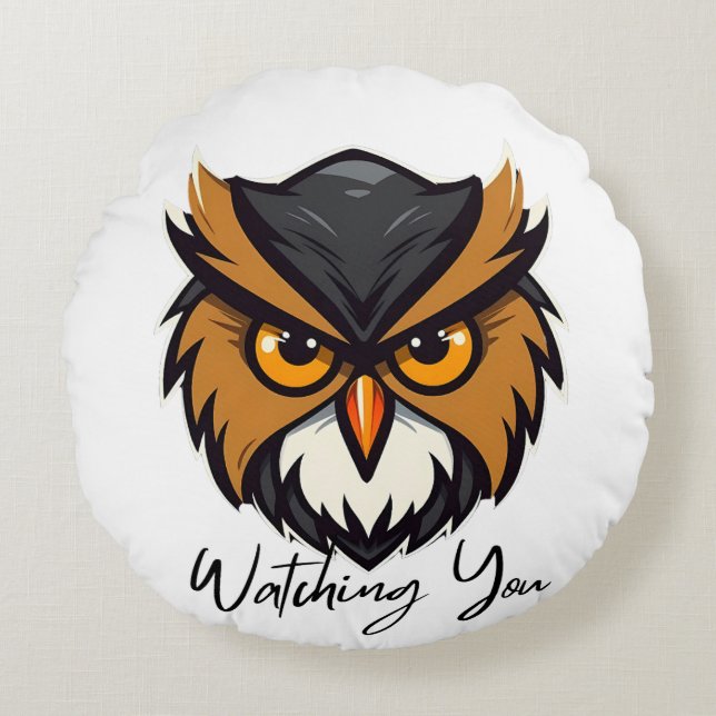 Chouette vous regardant Coussin graphique (Devant)