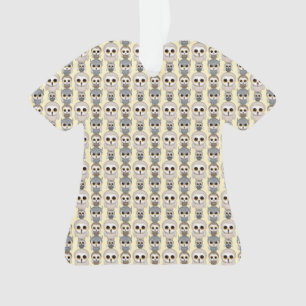 Chouettes adorables Motif sur Arrière - plan jaune