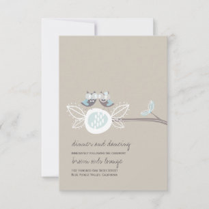 Chouettes Brown mariages Sur Branche Réception Whi