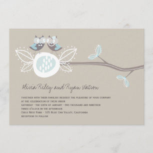 Chouettes Brown Mariages Sur Invitation Whimsical 