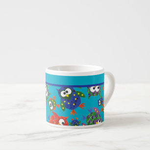 Chouettes mignonnes Petit Espresso Mug coloré