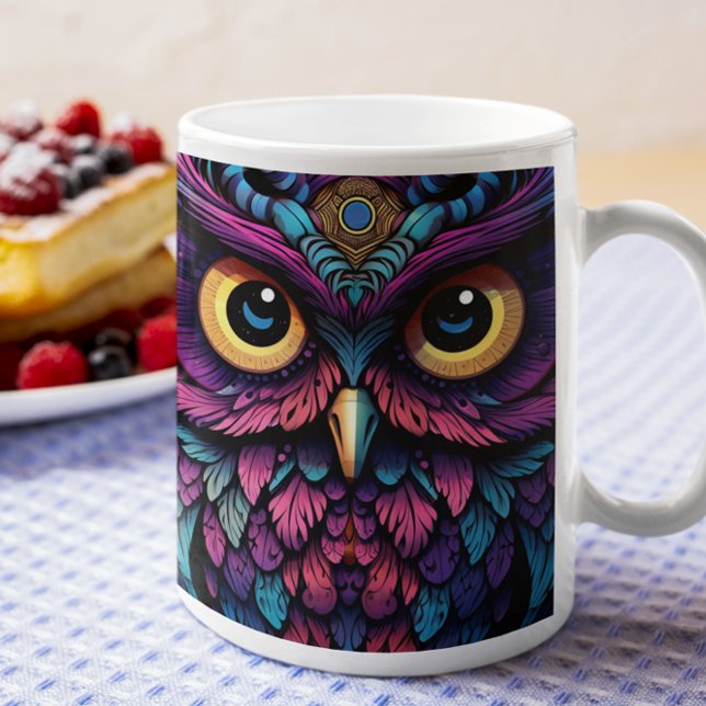 Chouettes psychédéliques version 19 Mug (Psychedelic Owls version 19 Mug
)