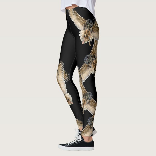 Chouettes sur leggings noirs (Gauche)