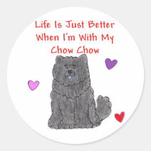 Chow Chow Black Life est juste meilleur Sticker