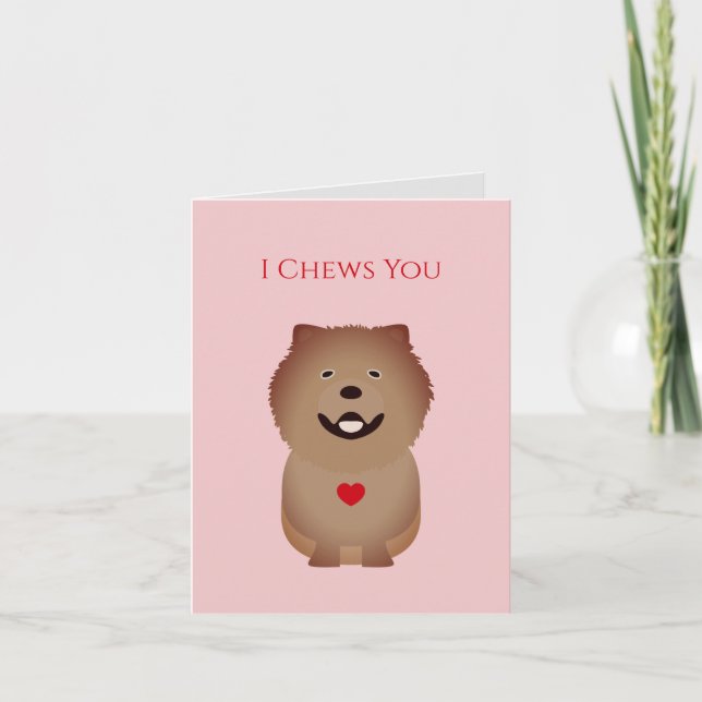 Chow Chow Card, Chien Valentine, Saint Valentin (Devant)