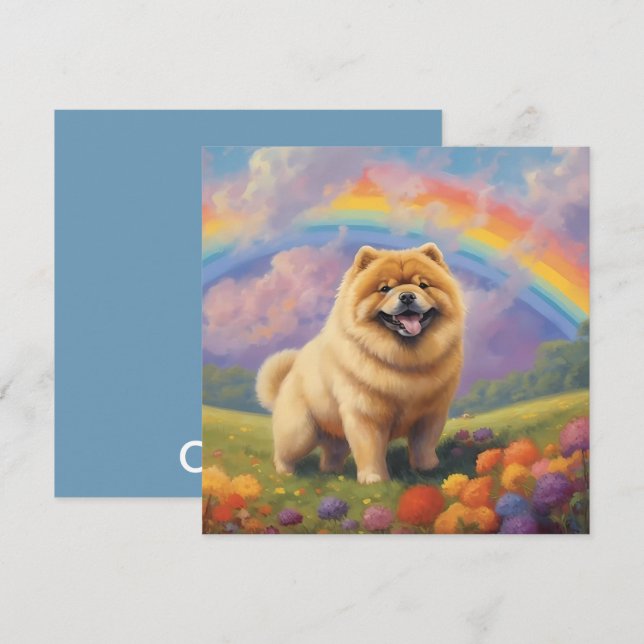 Chow Chow Rainbow Bridge Memorial Nom du chien per (Devant / Derrière)