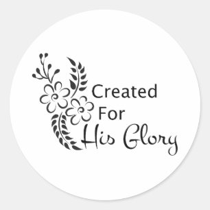 Chrétien Bible Verse Classic Round Sticker