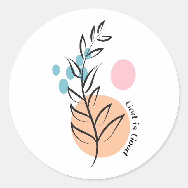 Chrétien Bible Verse Classic Round Sticker (Devant)