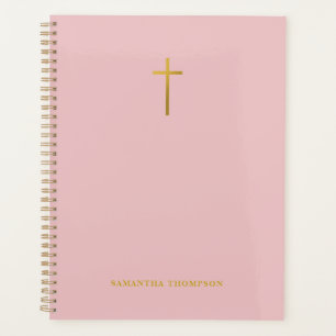 Chrétiens des planificateurs religieux roses et or