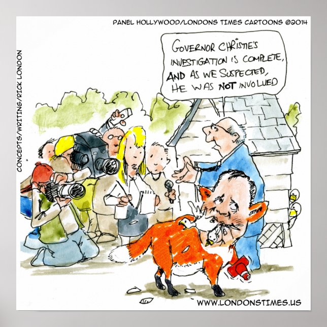 Chris Christie Comme Un Poster Drôle De Fox (Devant)