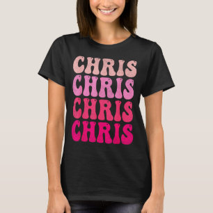 Chris groovy prénom D J'aime les t-shirts Chris mè