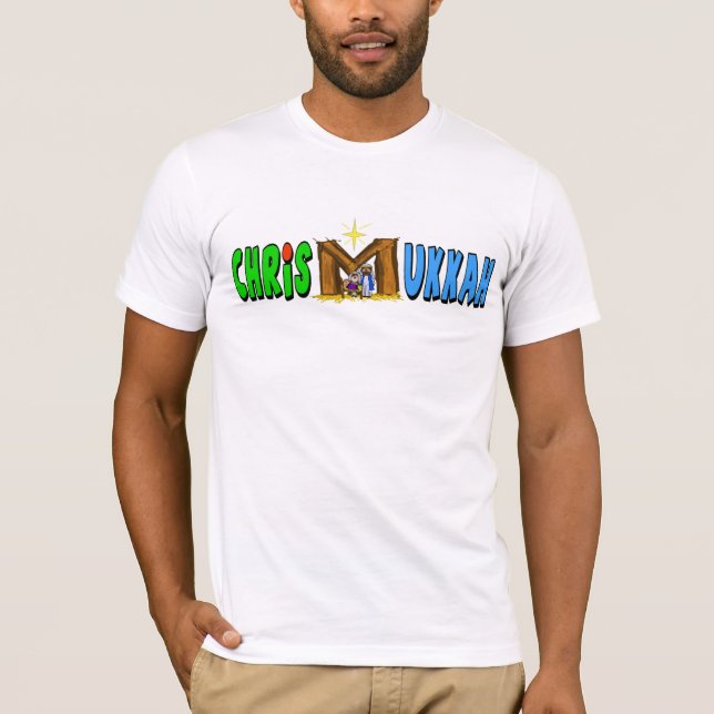 Chrismukkah T-shirt avec M = Manger (Devant)