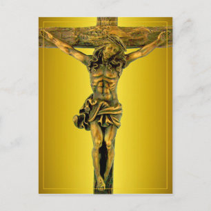 Christ en croix Focus sur la carte postale de la f