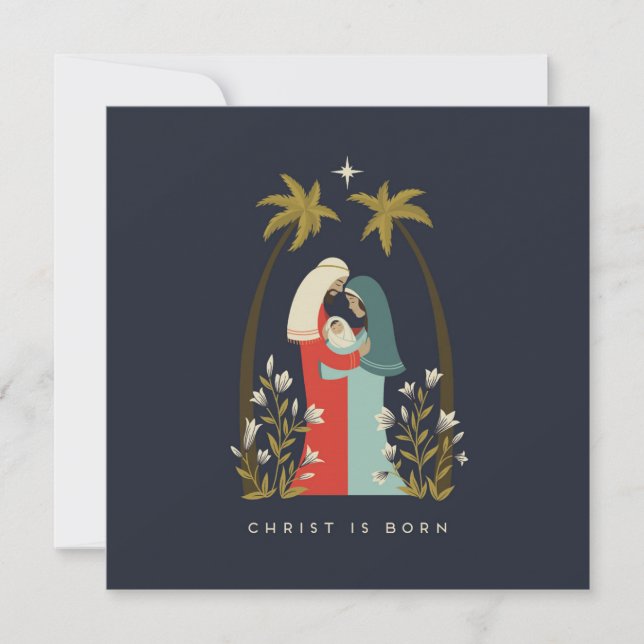 Christ est né carte de vacances (Devant)