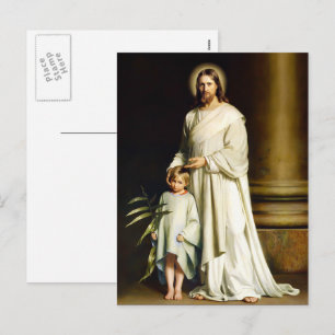 Christ et Enfant. Cartes postales Art Pâques