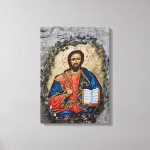 Christ Icon grotte dessin Toile Imprimer