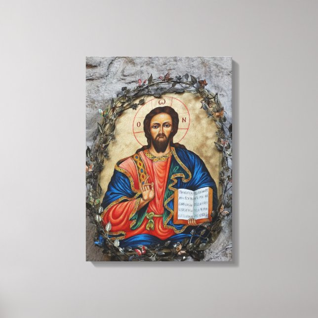 Christ Icon grotte dessin Toile Imprimer (Recto)
