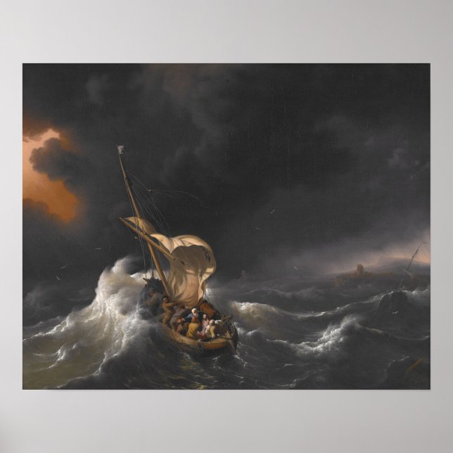 Christ in the Storm on the Sea of Galilee Poster (Devant)