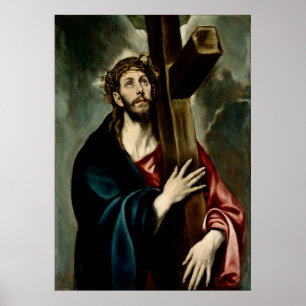 Christ portant la Croix (Lumière 1) Affiche