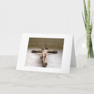 Christ sur la carte blanche croix