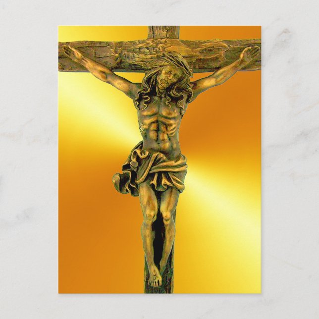 Christ sur la carte postale croisée (Devant)