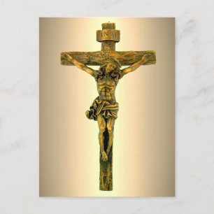 Christ sur la carte postale croisée