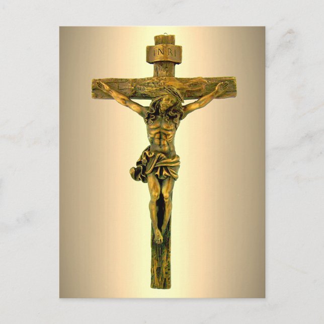 Christ sur la carte postale croisée (Devant)