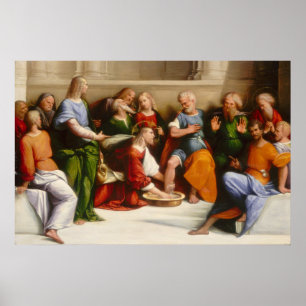 Christ Washing Feet - Poster d'Art fin Garofalo