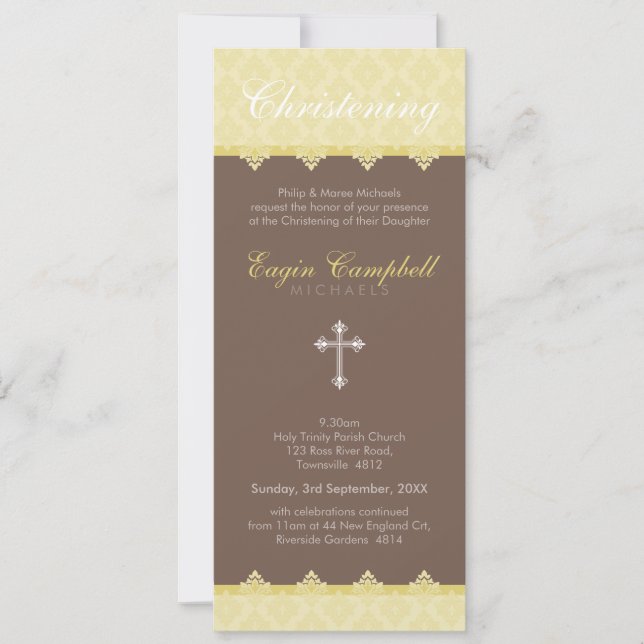 CHRISTENING INVITATIONS :: oh si beau 6P (Devant)